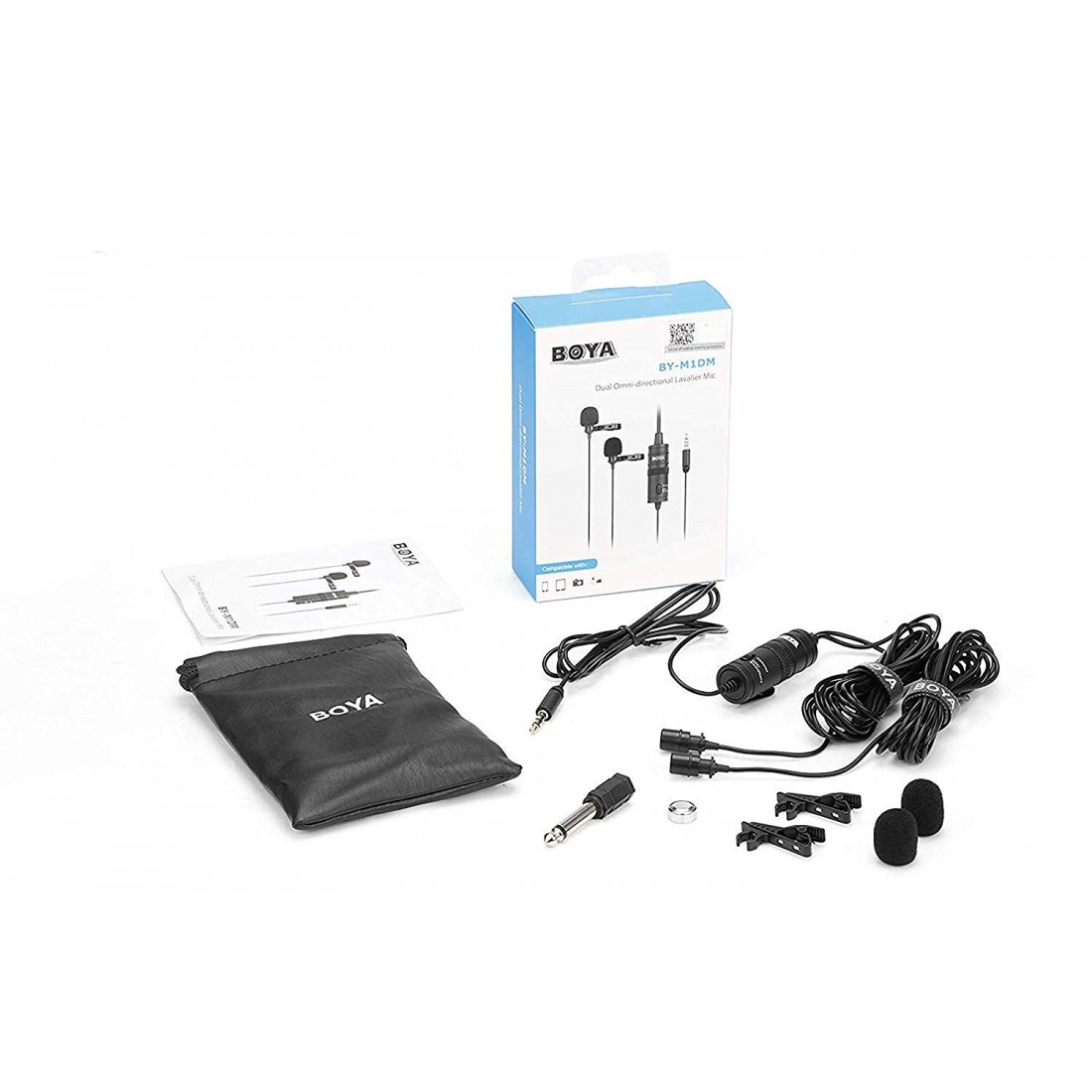BOYA  By-M1DM Dual Omnidirectional Lavalier Microphone