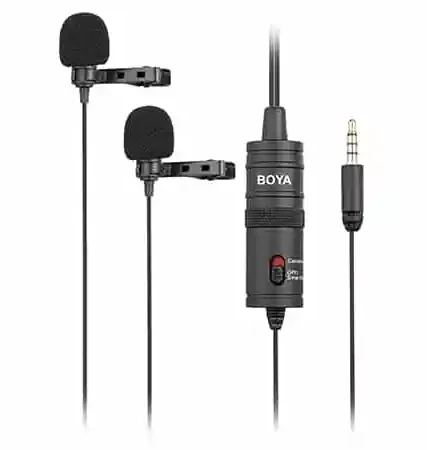 BOYA  By-M1DM Dual Omnidirectional Lavalier Microphone