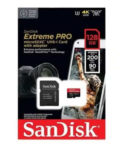 SanDisk Extreme PRO microSDXC™ UHS-I CARD Up to 200MB/s – 128GB